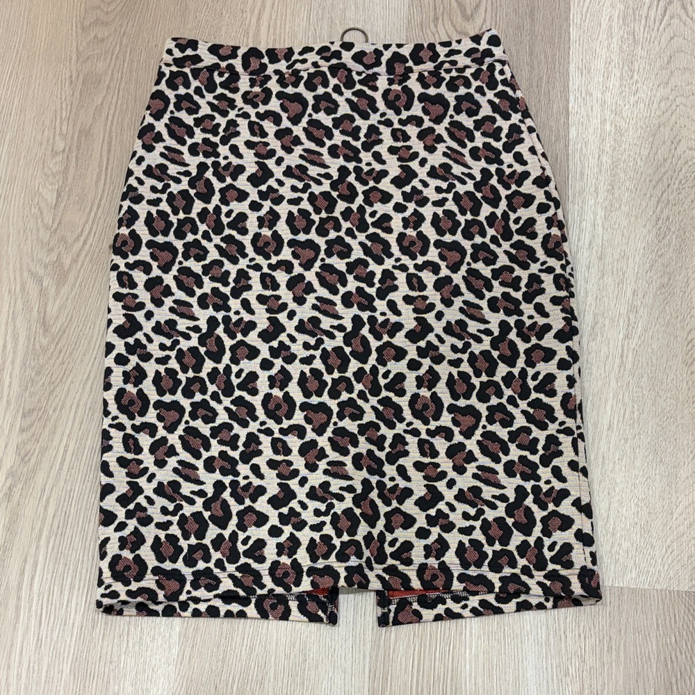 Anthropologie Animal Print Pencil Skirt